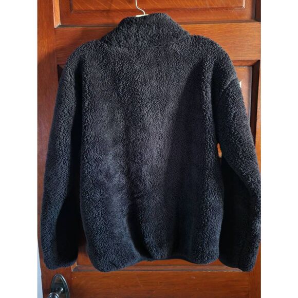 PINK small black teddy full zip jacket with pockets - Picture 2 of 5